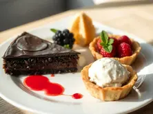 Chocolate Cake And Creme Tart