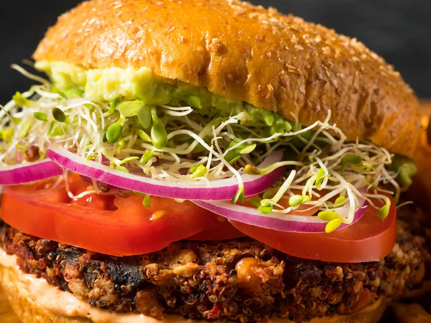 Cheesy Vegetarian Burger - test